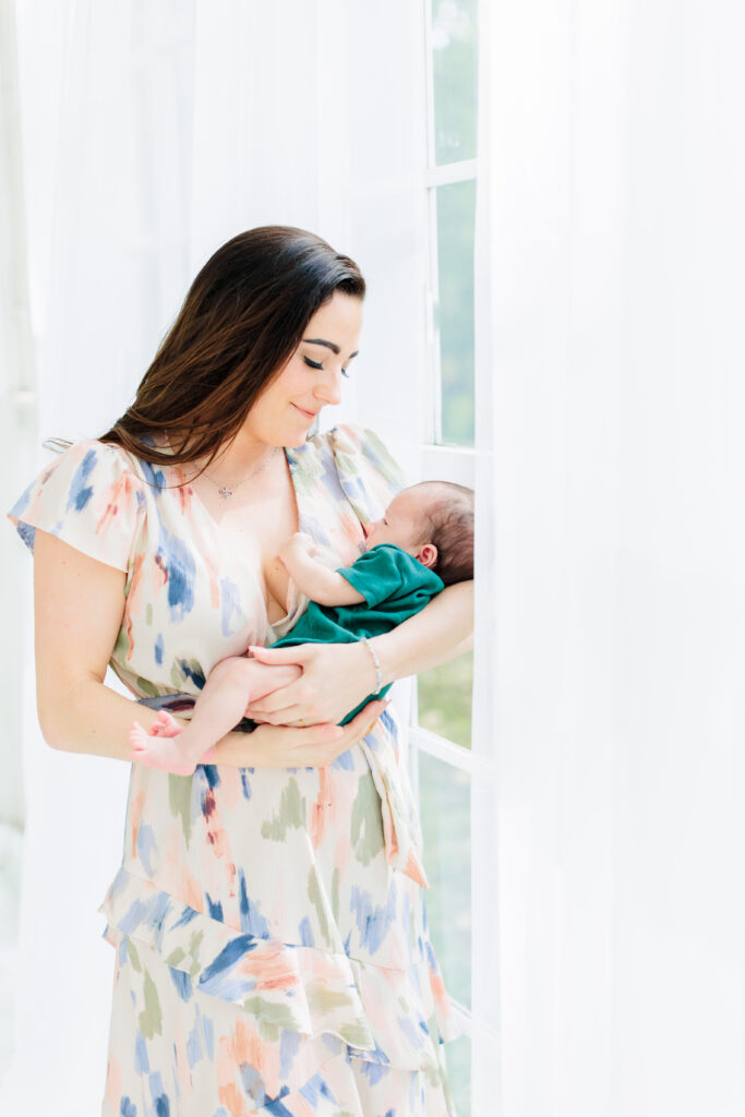 newborn session at the oak atelier the willow glass house in conroe texas